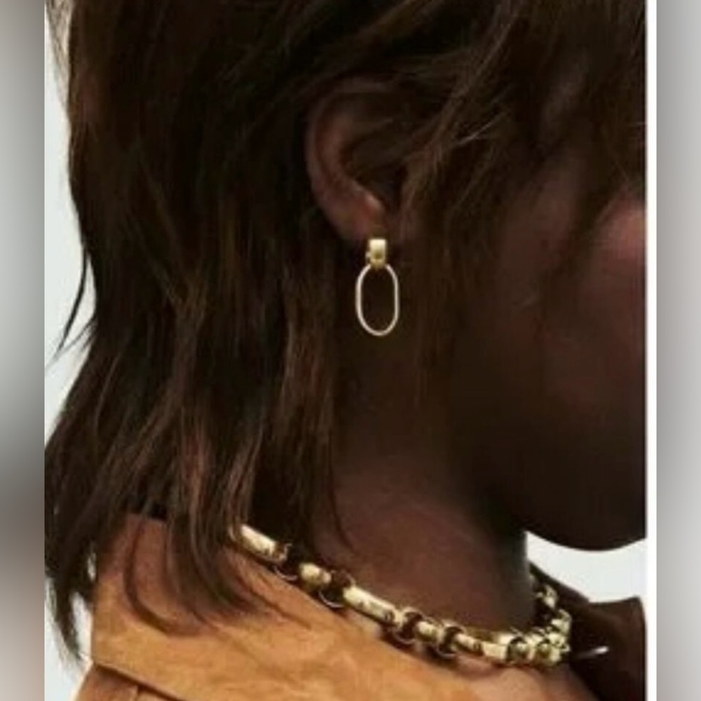 Laura Lombardi Elena Gold Hoop Earrings View 2